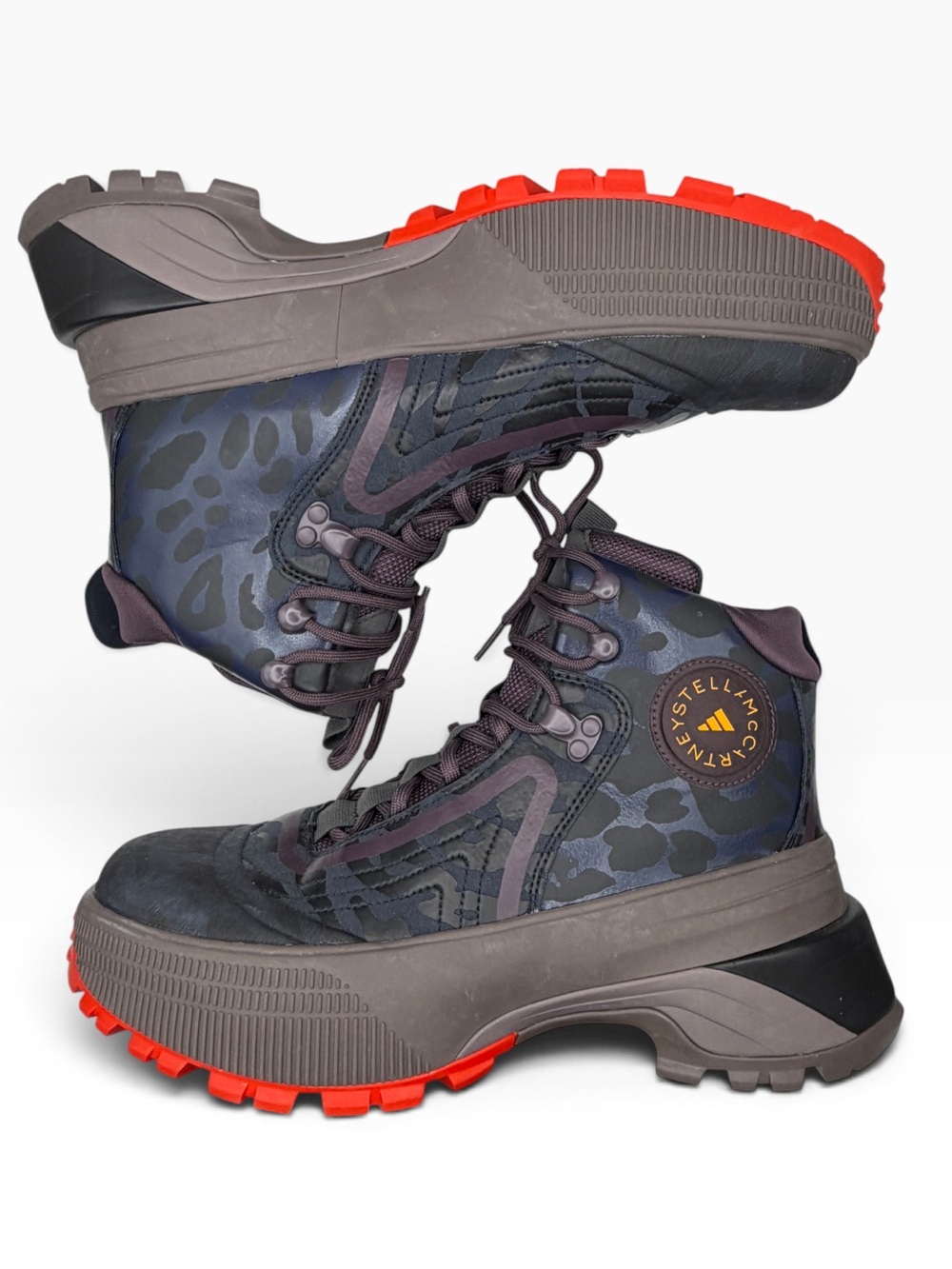 Adidas Terrex Stella McCartney Navy and Purple Platform Hiking Boots - Size 8.5